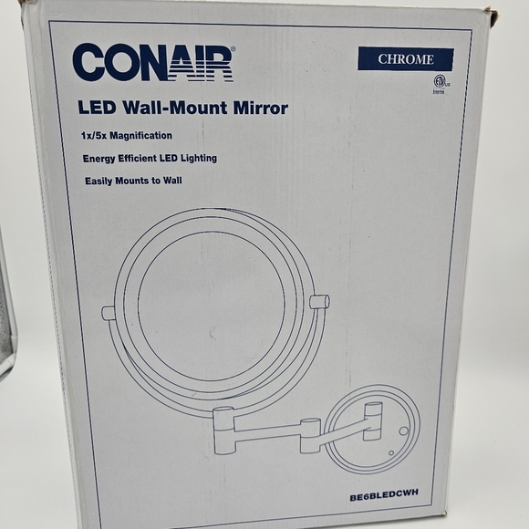 Conair Two-Sided LED Lighted Wall-Mount Mirror (Model: BE6BLEDCWH)**NIB - Picture 2 of 7
